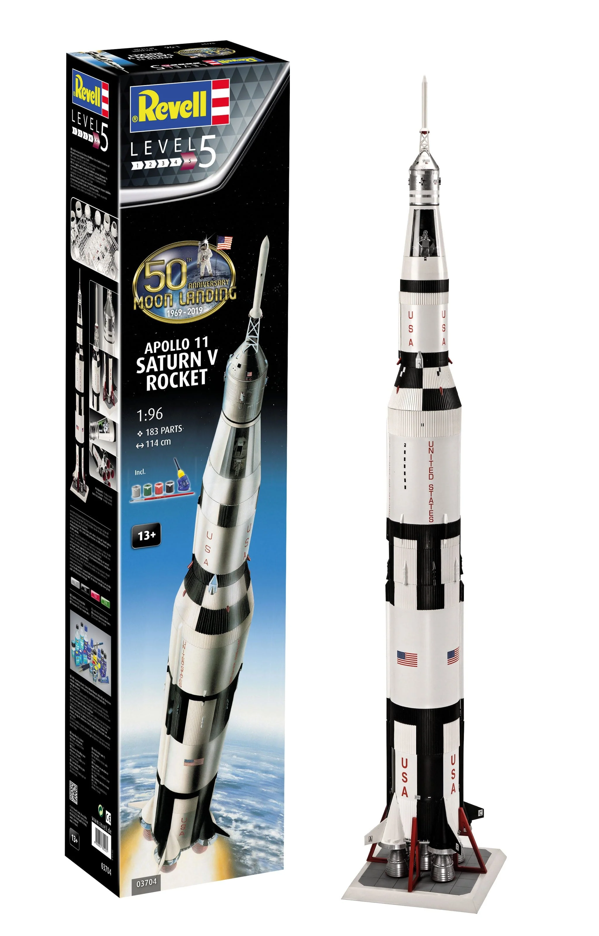 Revell 1/96 Apollo 11 Saturn V Rocket Model Set