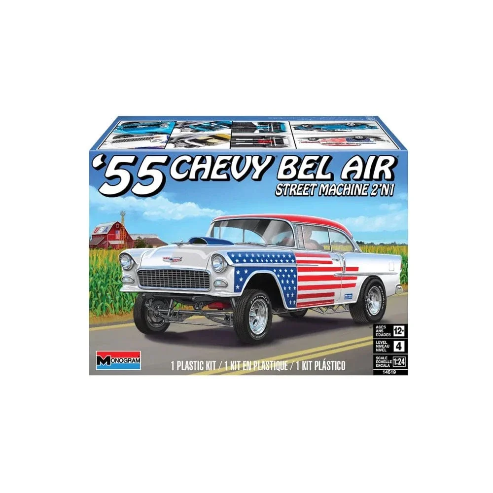 Revell 14519 1/24 55 Chevy Belair Street Machine Plastic Model Kit