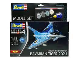 Revell 63818 1/72 Model Set Eurofighter Typhoon Baverian Tiger Plastic Model Kit