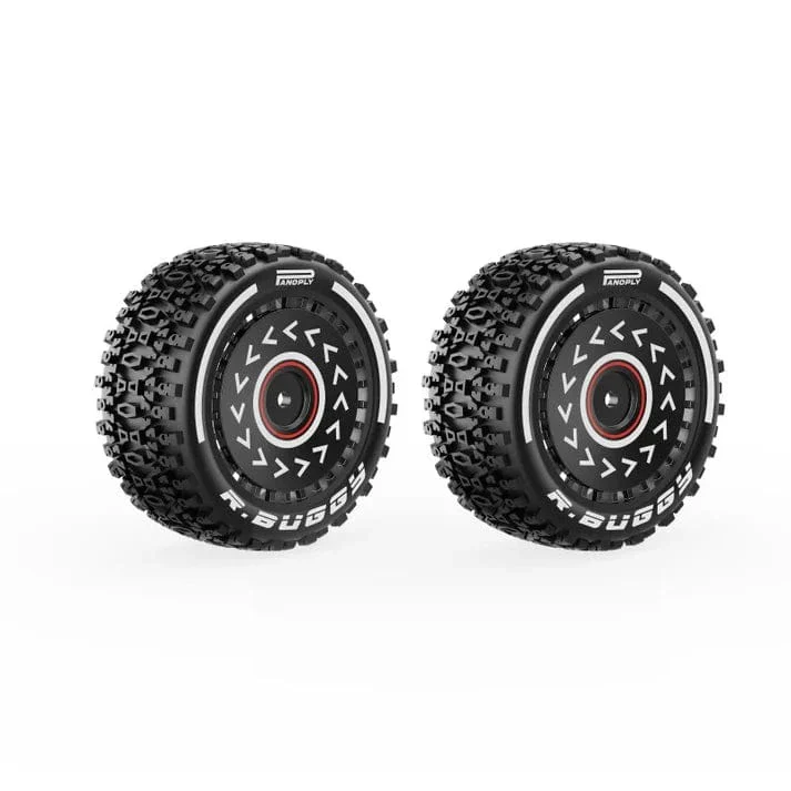 Rlaarlo Blue Rear Assembled Tyre Set For X12S (2) [R16112]