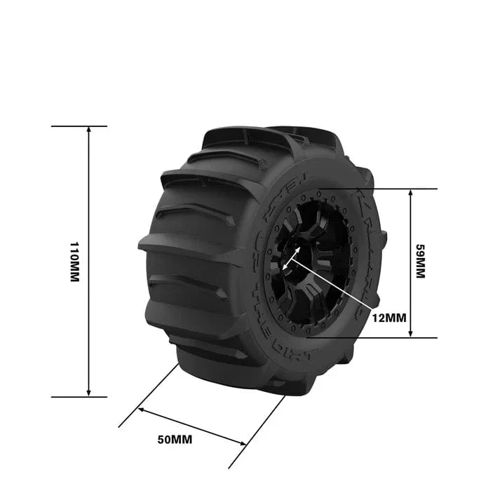 Rlaarlo Mounted Sand Paddles Set 12mm Hex Omni Terminator (4) [R11152] - Image 3