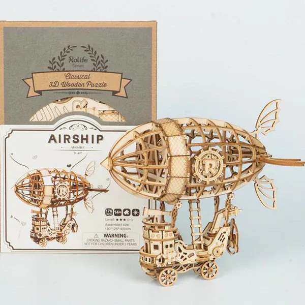 Robotime Airship 3D Wooden Model Kit [TG407] - Image 2