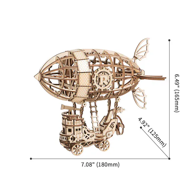 Robotime Airship 3D Wooden Model Kit [TG407] - Image 3