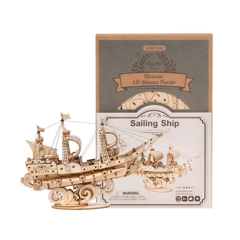 Robotime Classical 3D Wooden Sailing Ship - Image 2