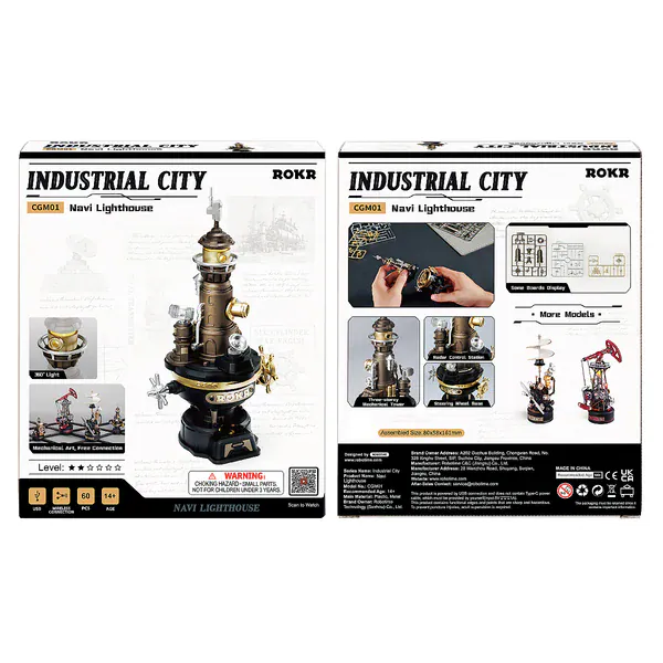 Robotime Industrial City Navi Lighthouse [CGM01] - Image 3