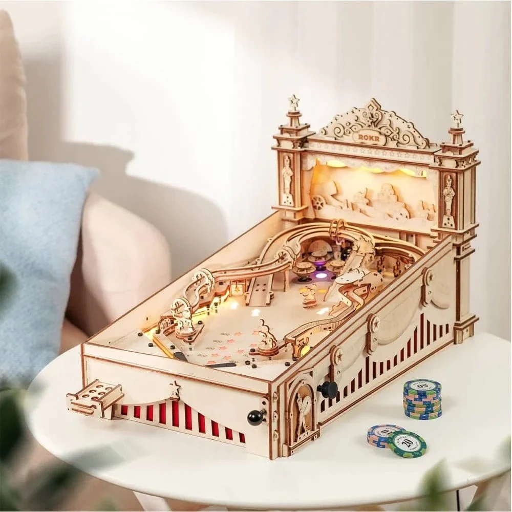Robotime ROKR 3D Pinball Machine Wood Kit - Image 3