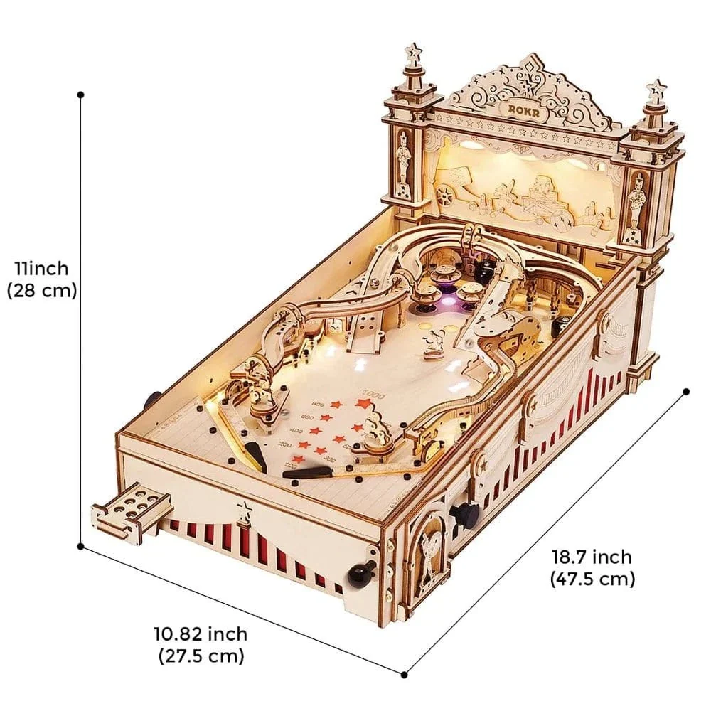 Robotime ROKR 3D Pinball Machine Wood Kit - Image 4