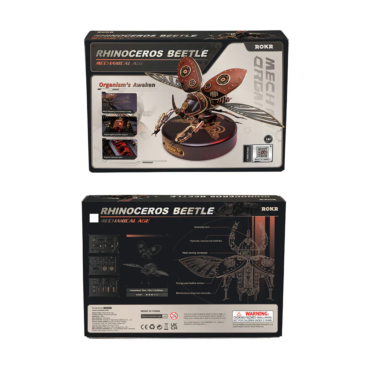 Robotime ROKR Models Rhinoceros Beetle [MI01] - Image 4