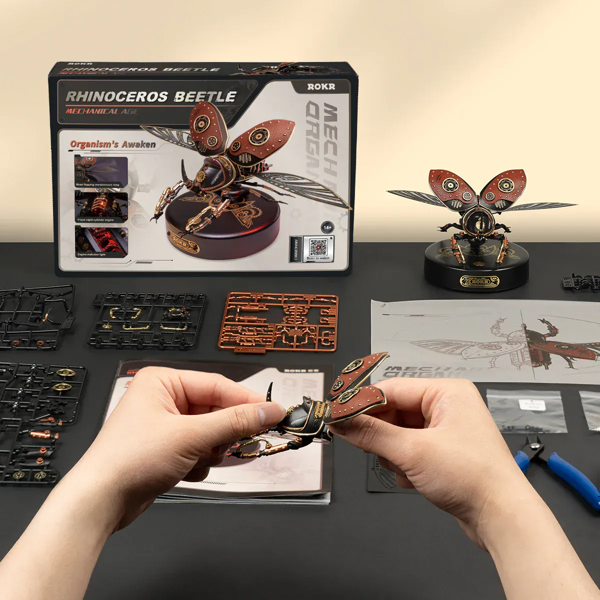 Robotime ROKR Models Rhinoceros Beetle [MI01] - Image 5