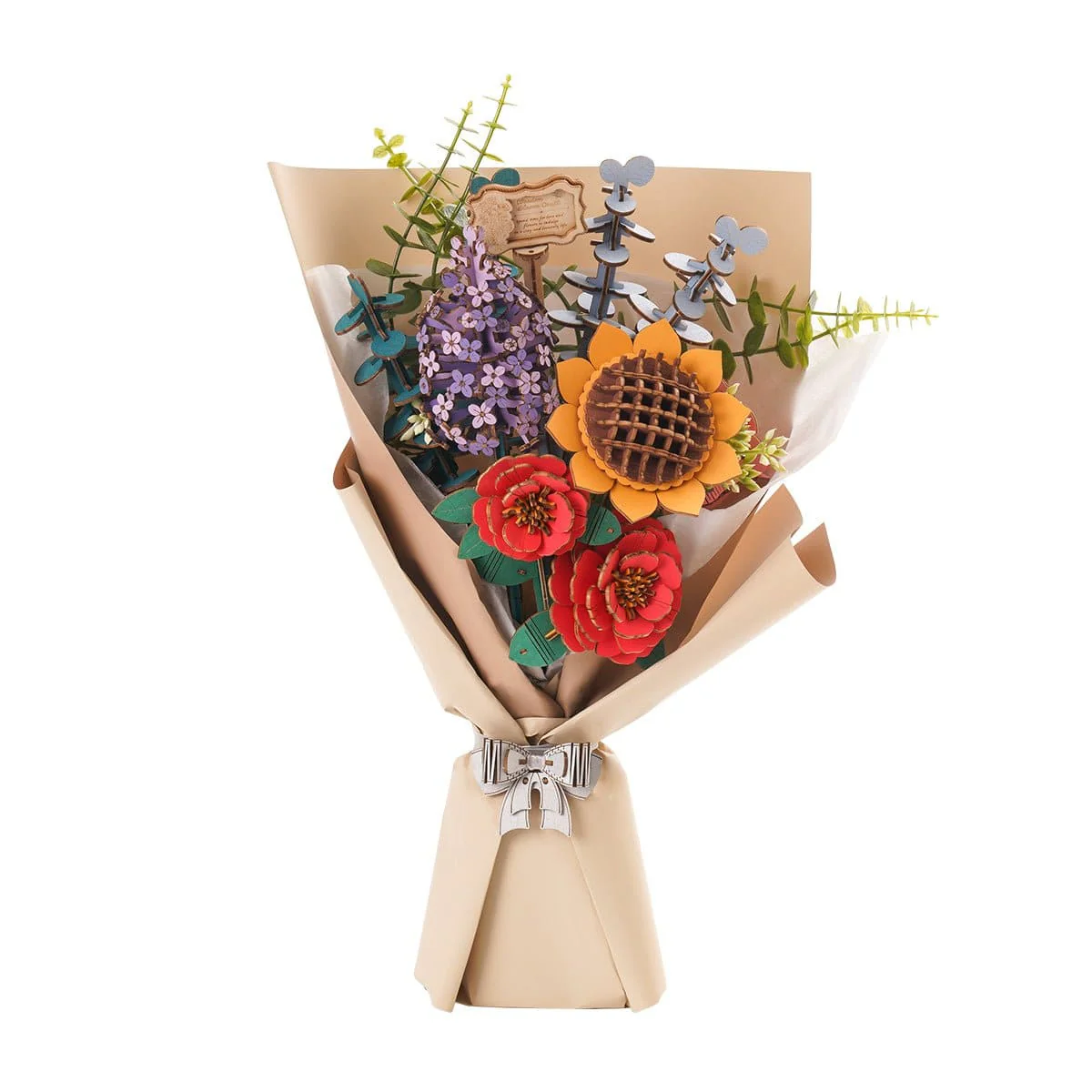 Robotime TW01 Wooden Flower Bouquet Kit - Image 2