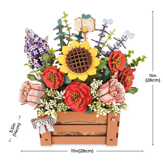 Robotime Wood Bloom Box Wooden Model Kit [TW02H] - Image 2