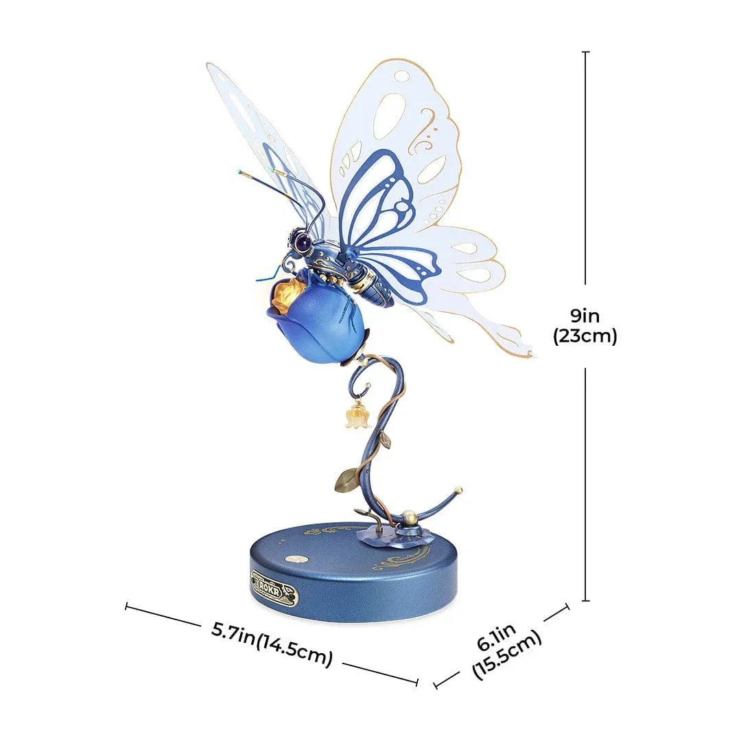ROKR Butterfly DIY Mechanical 3D Kit Blue - Image 2