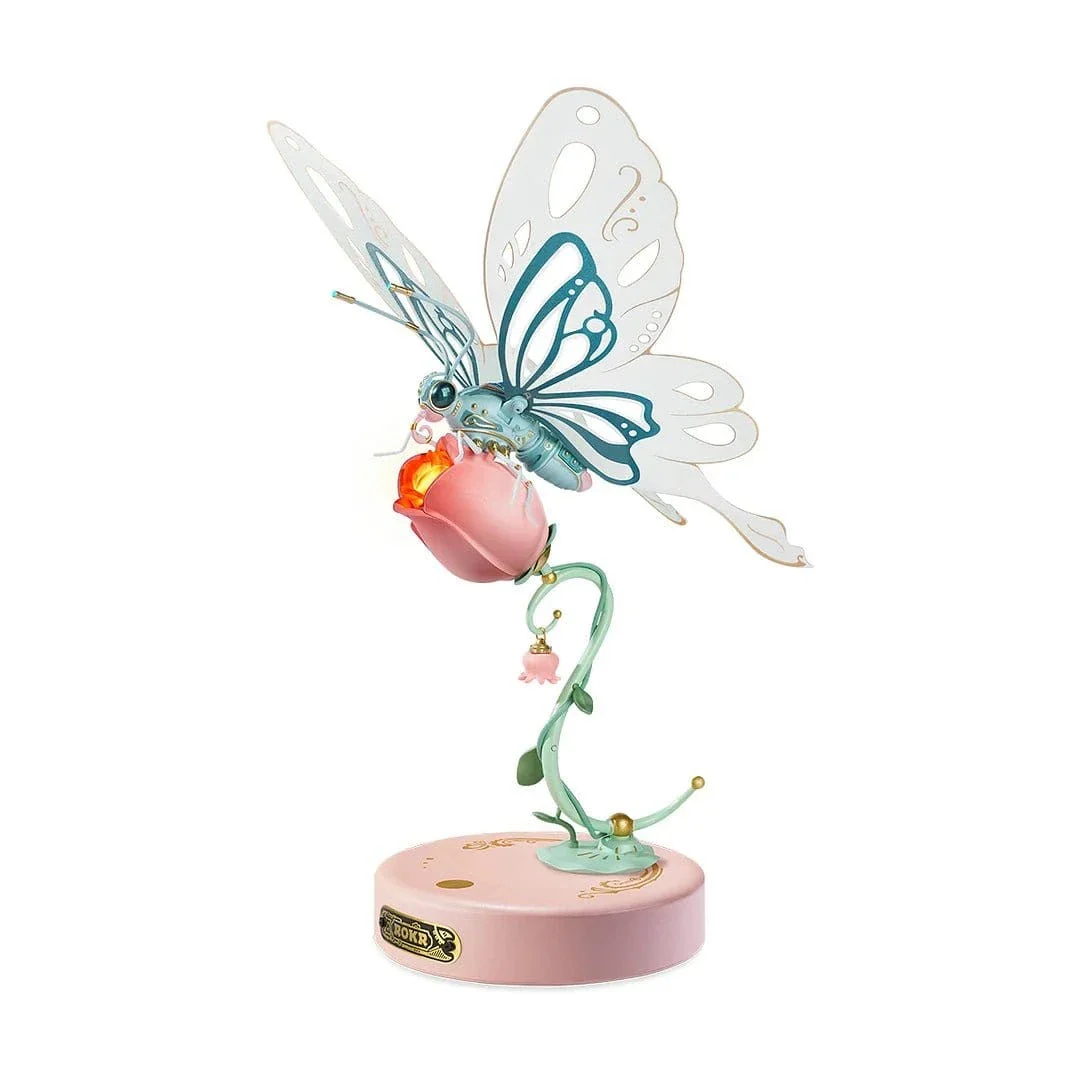 ROKR Butterfly DIY Mechanical 3D Kit Pink