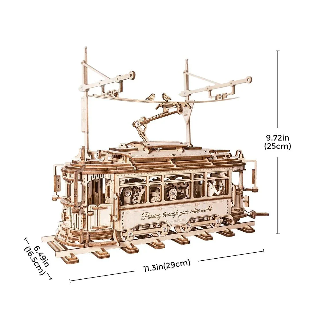 ROKR Classic City Tram 3D Wooden Kit LK801 - Image 2