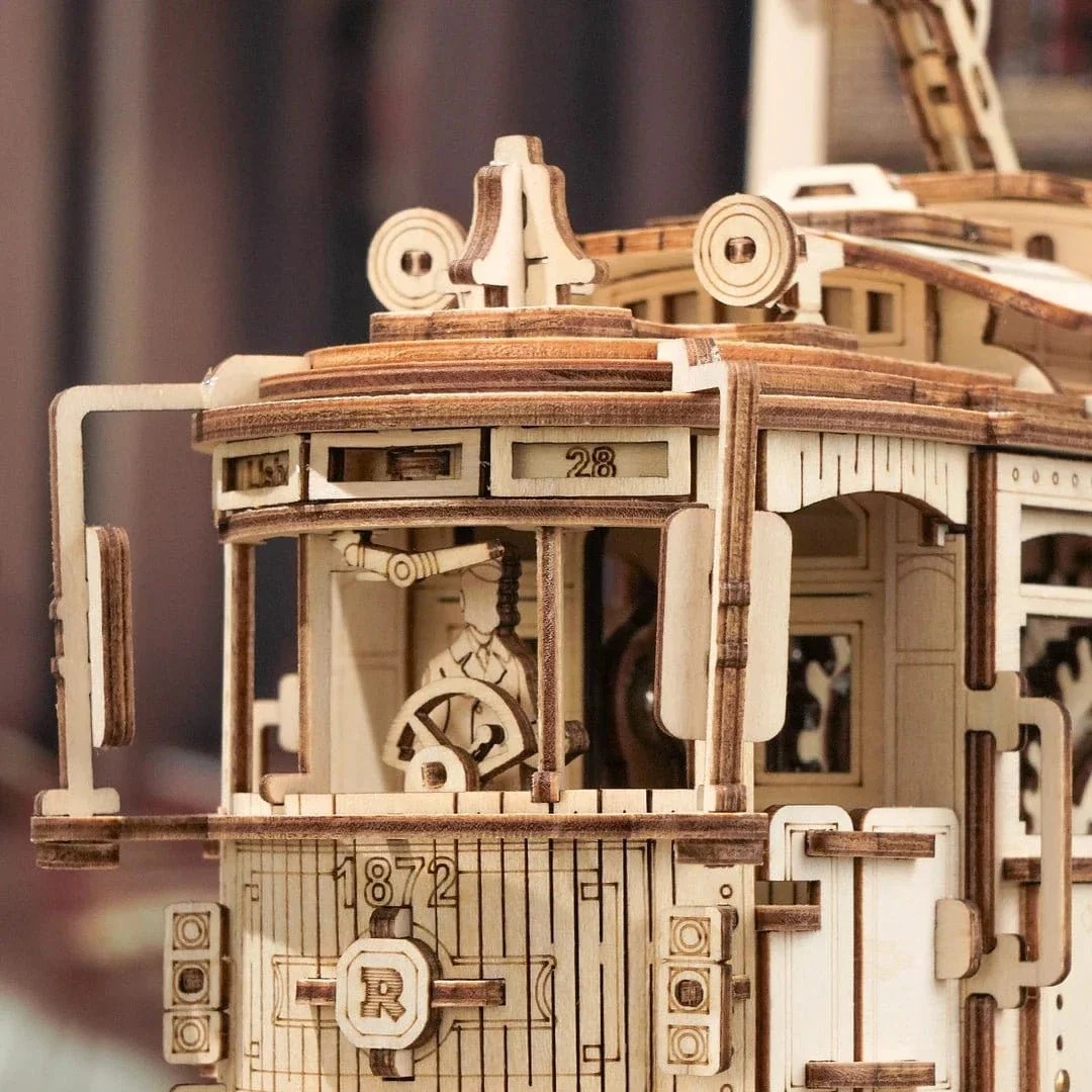 ROKR Classic City Tram 3D Wooden Kit LK801 - Image 3
