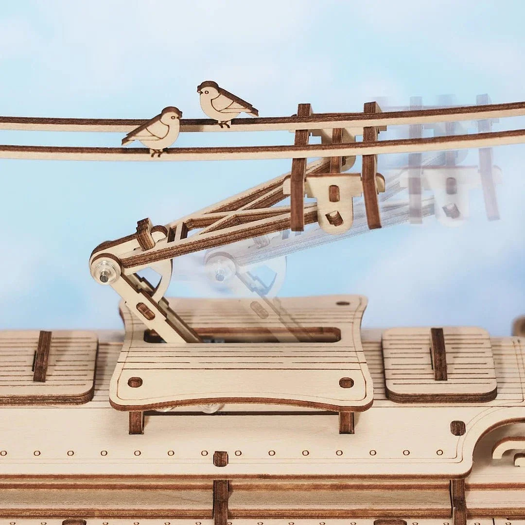 ROKR Classic City Tram 3D Wooden Kit LK801 - Image 6