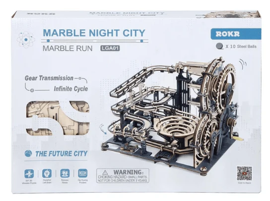 ROKR LGA01Marble Night City Marble Run Kit
