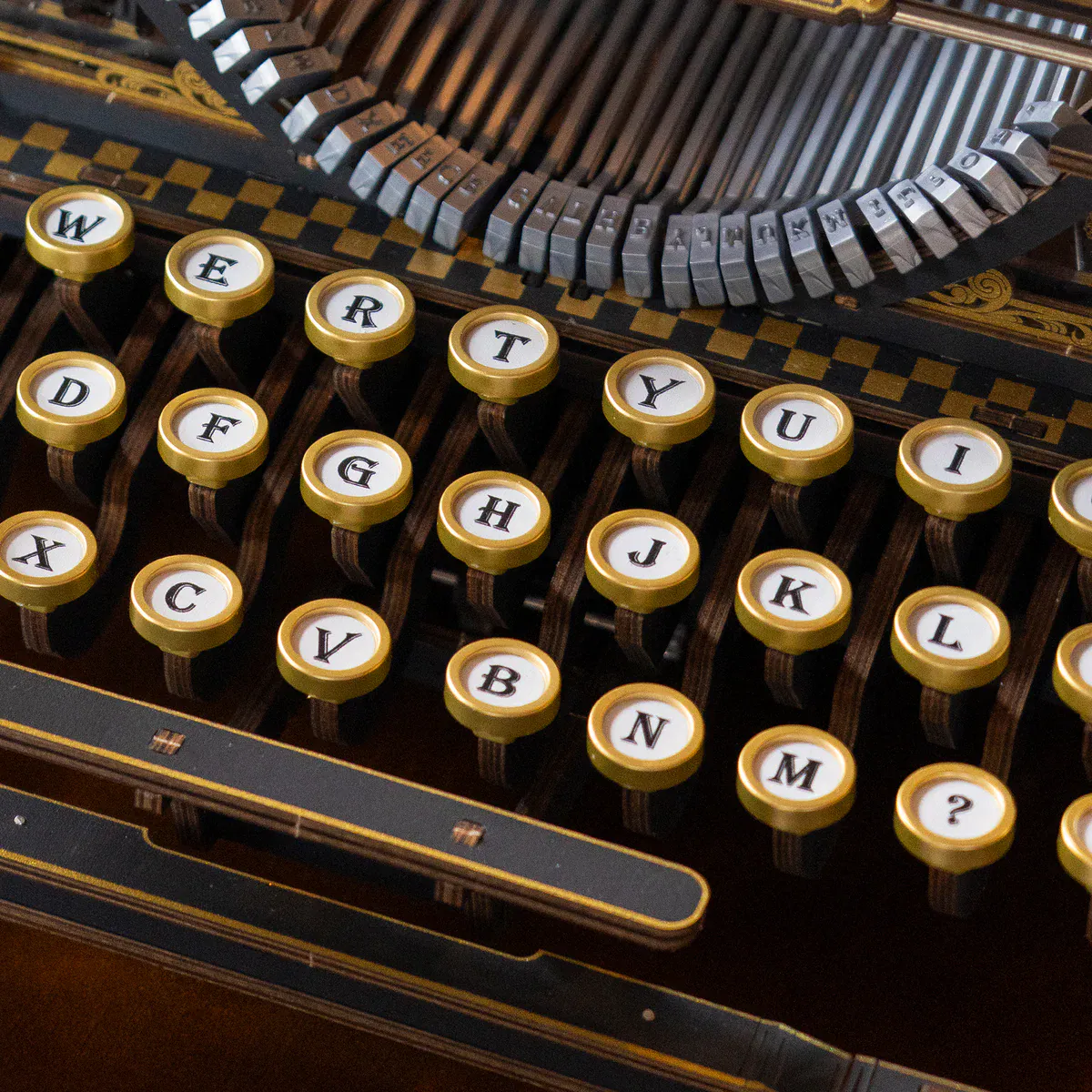 ROKR Mechanical Typewriter Wooden Model Kit [LK703B] - Image 4