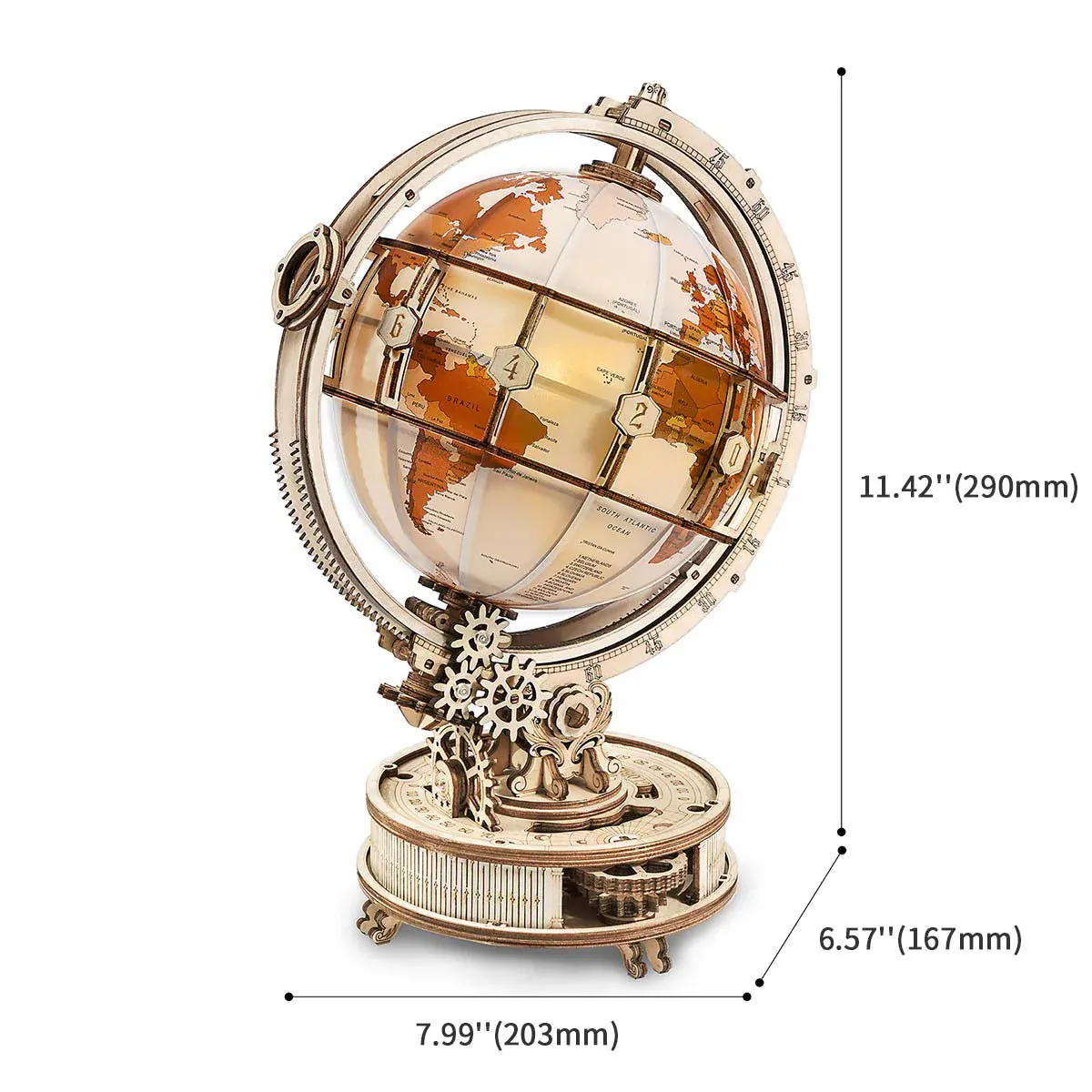 ROKR Models Luminous Globe Wood Kit [ST003] - Image 3