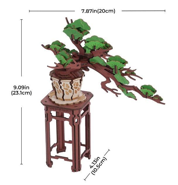 Rolife Evergreen Pine Bonsai DIY Wooden 3D Kit [TG510] - Image 3