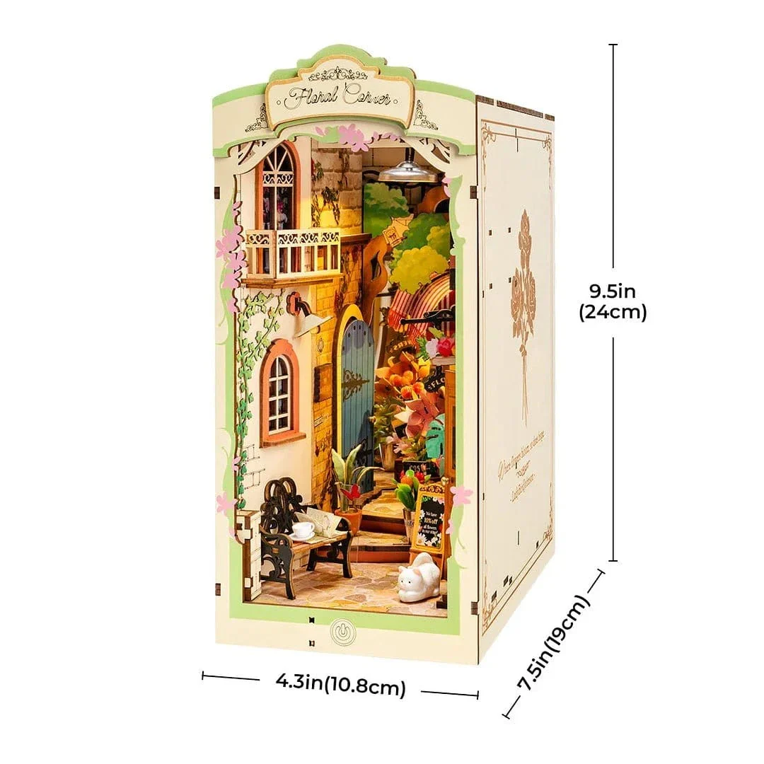 Rolife Floral Corner DIY Book Nook Shelf Insert Kit [TGB09] - Image 4