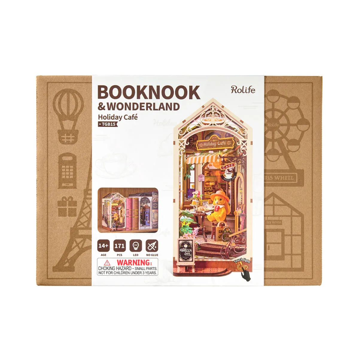 Rolife Holiday Cafe DIY Book Nook Kit [TGB15] - Image 2