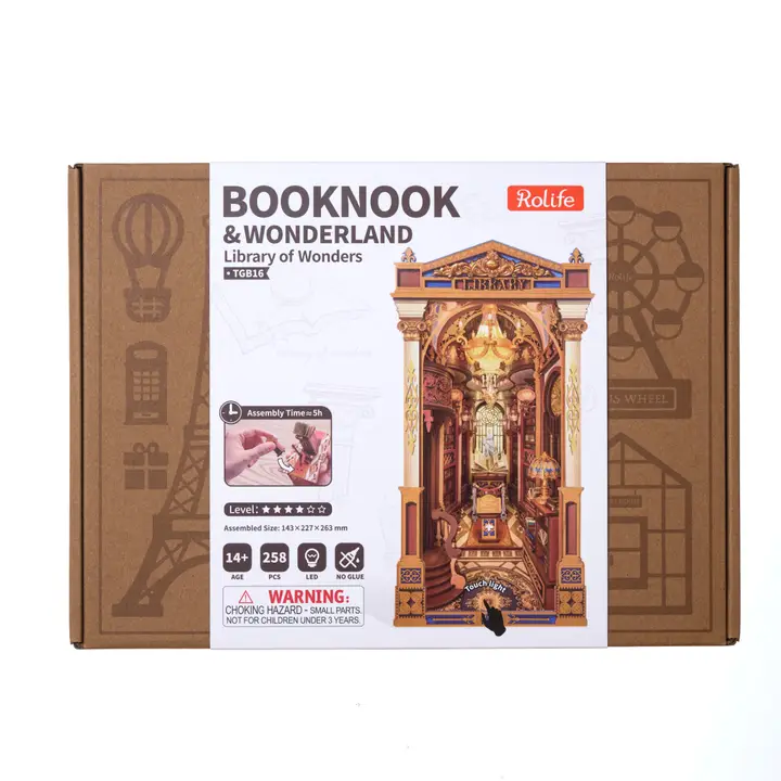 Rolife Library of Wonders DIY Book Nook Shelf Insert Kit [TGB16]