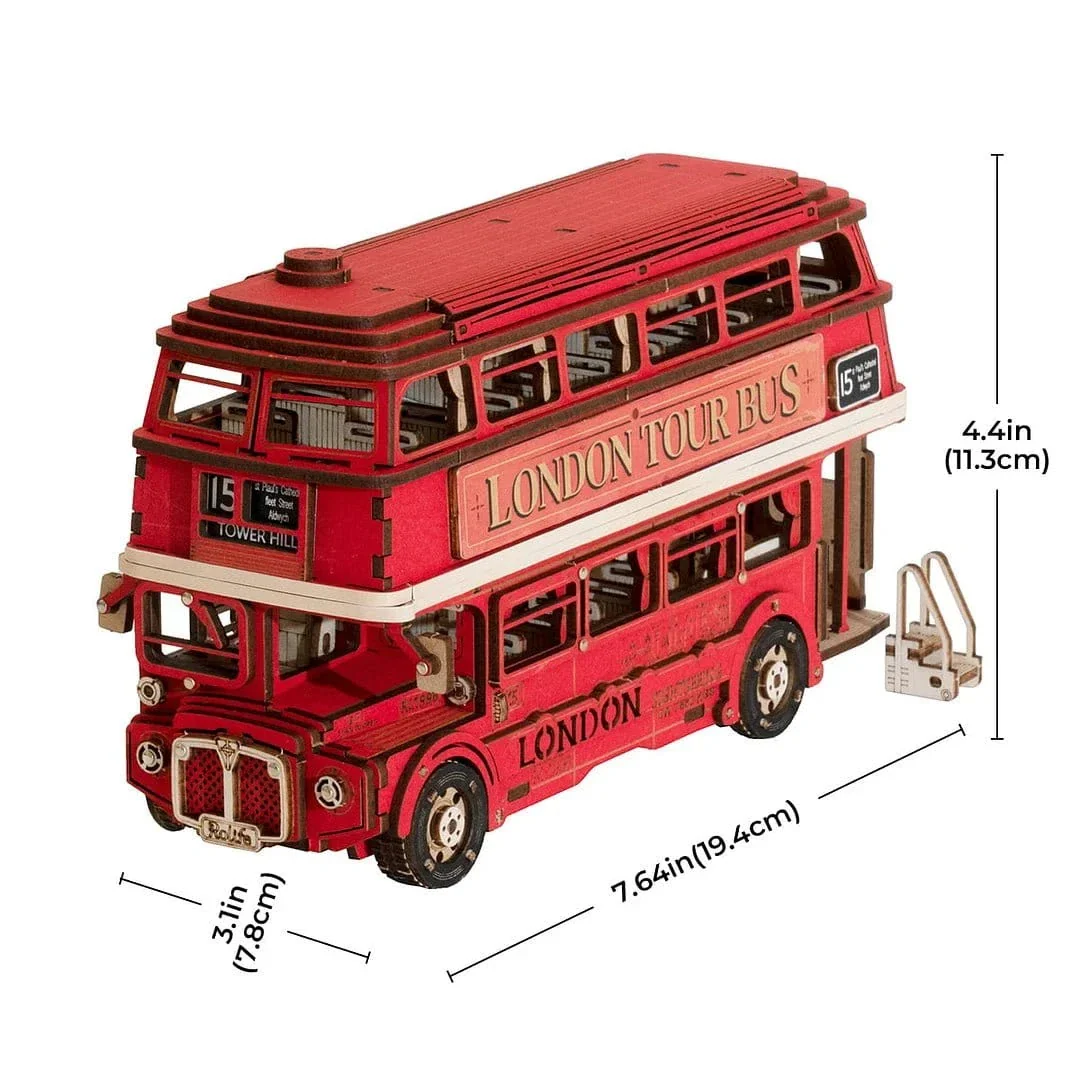 Rolife London Tour Bus 3D Wooden Puzzle [TGM02] - Image 2