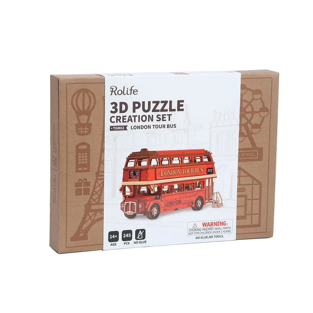 Rolife London Tour Bus 3D Wooden Puzzle [TGM02] - Image 4
