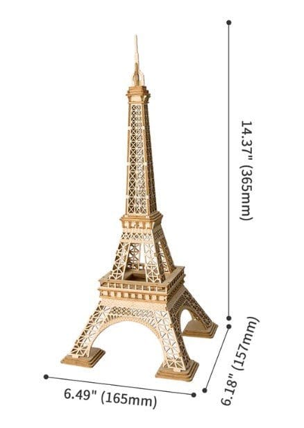 Rolife TG501 3D Wooden Eiffel Tower Kit - Image 3