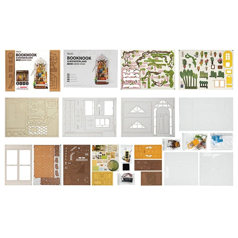 Rolife TGB06 Holiday Garden House DIY Book Nook Shelf Insert - Image 8
