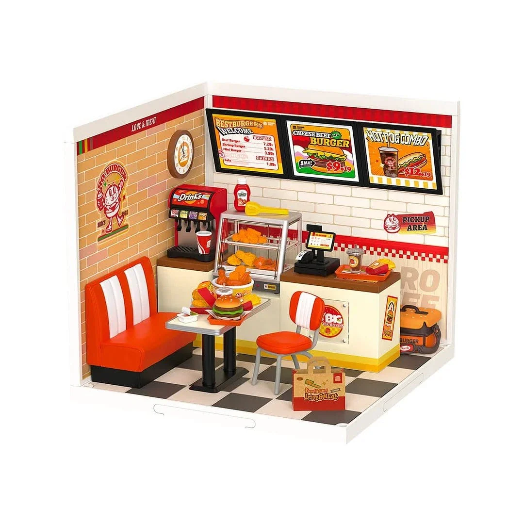 Rolife Yum Yum Burgers DIY Plastic Miniature House [DW010]