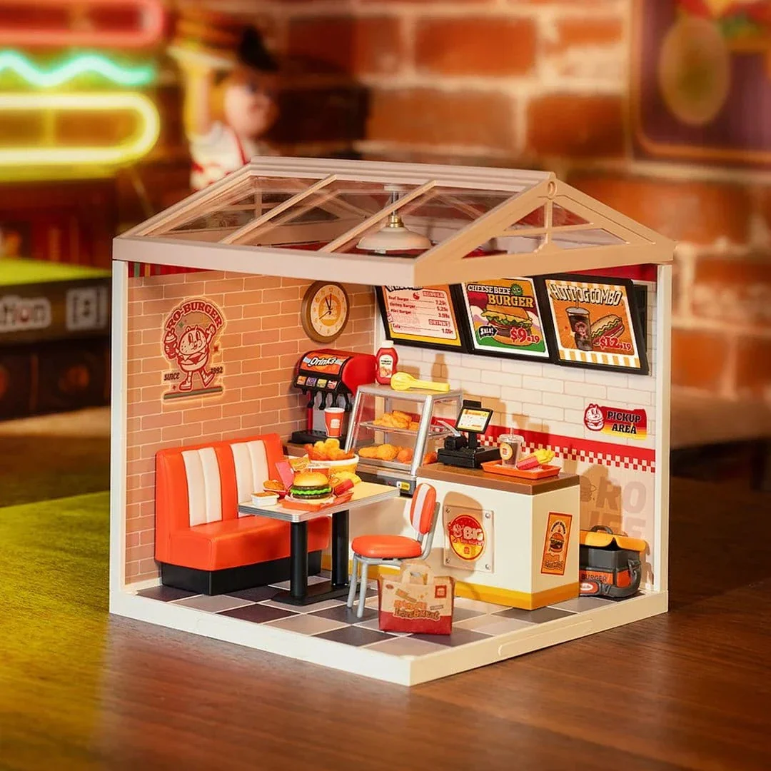 Rolife Yum Yum Burgers DIY Plastic Miniature House [DW010] - Image 2