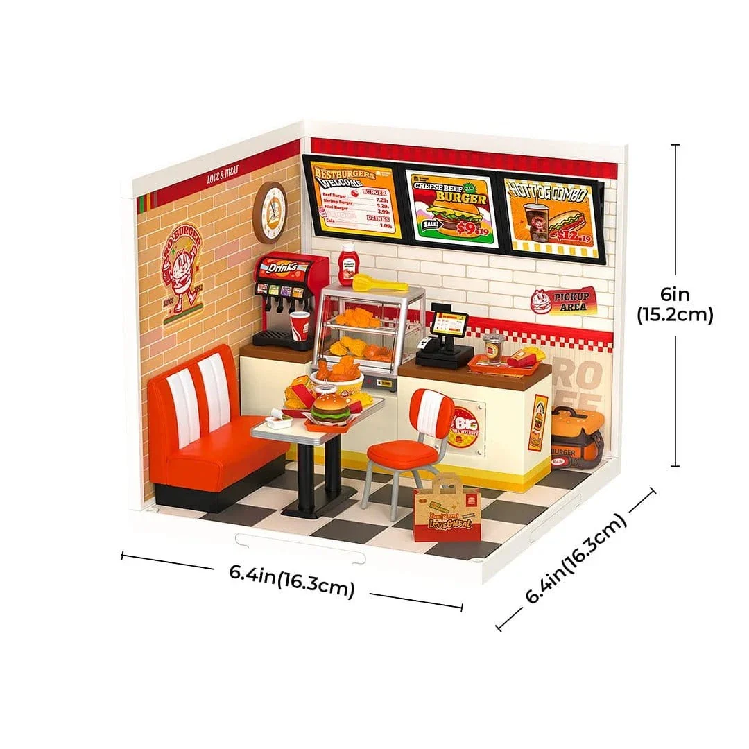 Rolife Yum Yum Burgers DIY Plastic Miniature House [DW010] - Image 4