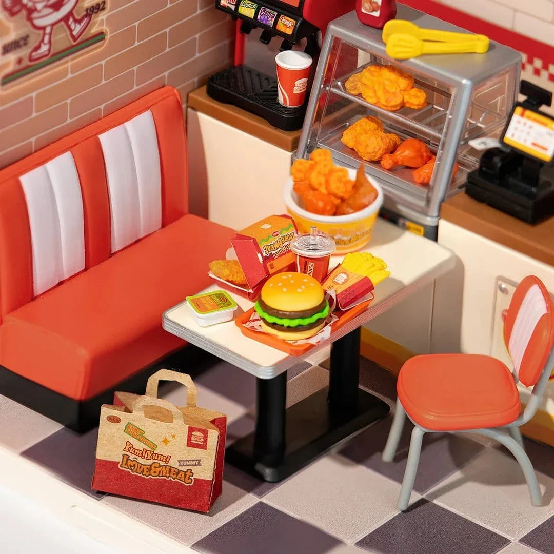 Rolife Yum Yum Burgers DIY Plastic Miniature House [DW010] - Image 5