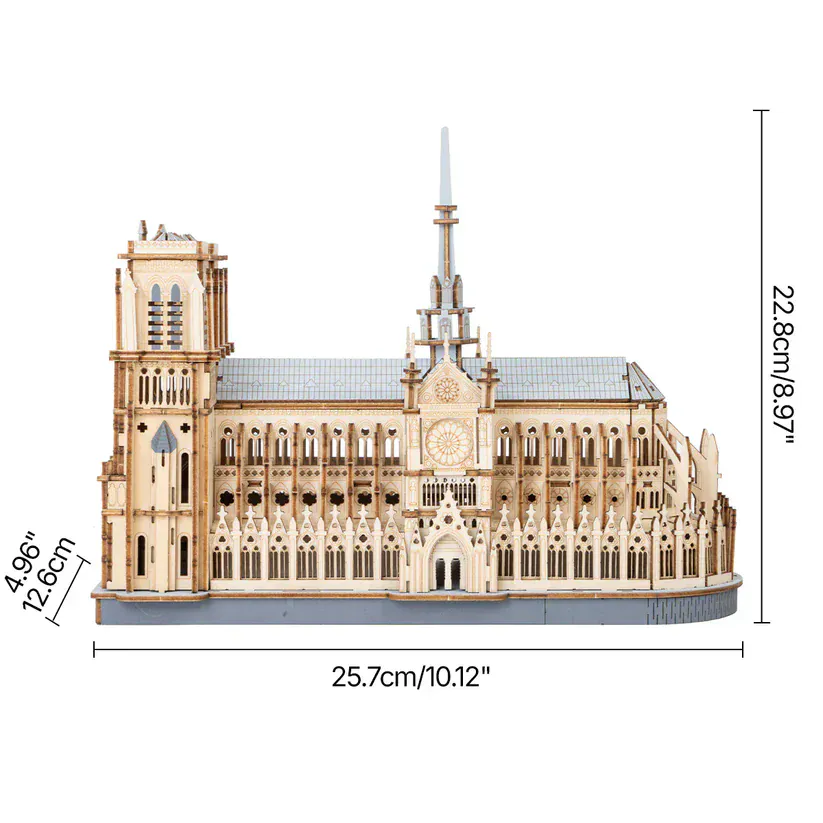 Rowood Paris Cathedral 3D Wooden Model Kit [TG511] - Image 2