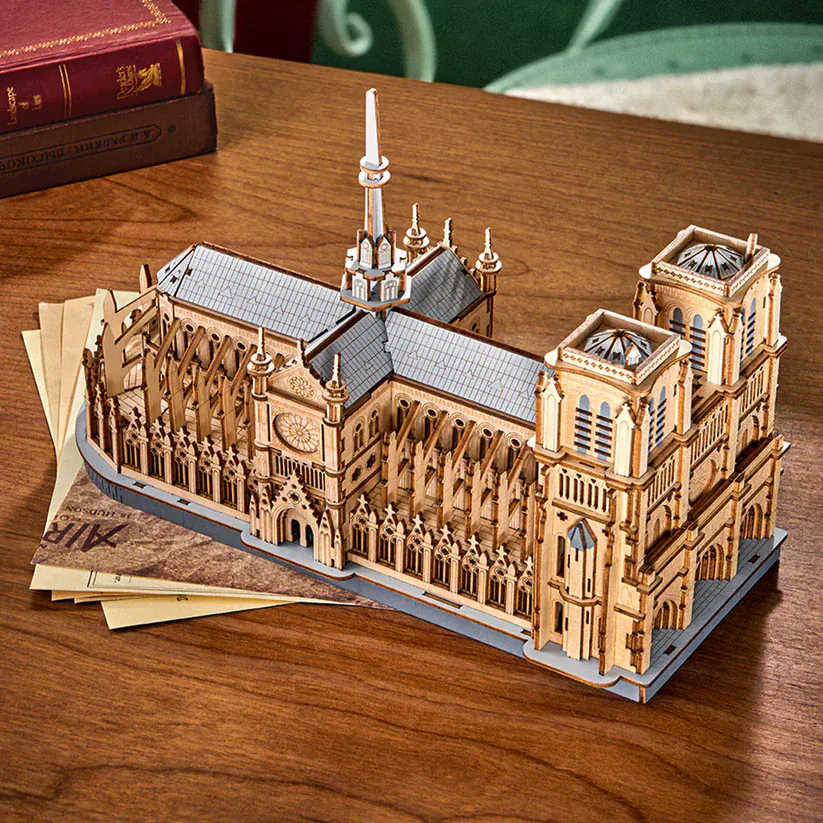 Rowood Paris Cathedral 3D Wooden Model Kit [TG511] - Image 3