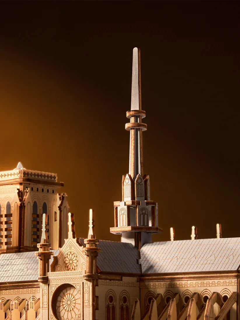 Rowood Paris Cathedral 3D Wooden Model Kit [TG511] - Image 5