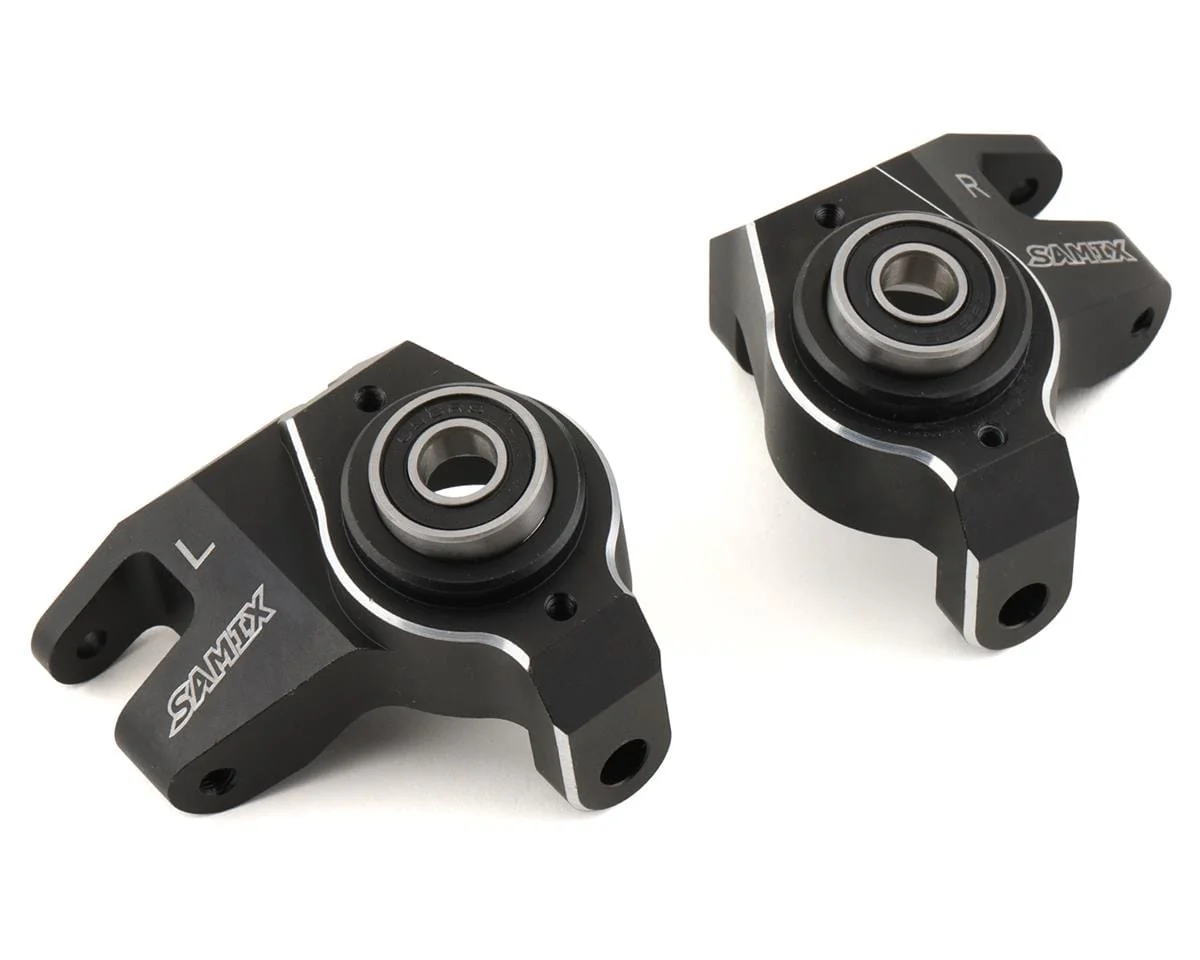 Samix SCX-6 7075 Aluminum Steering Knuckle Set (Black)** - Image 2