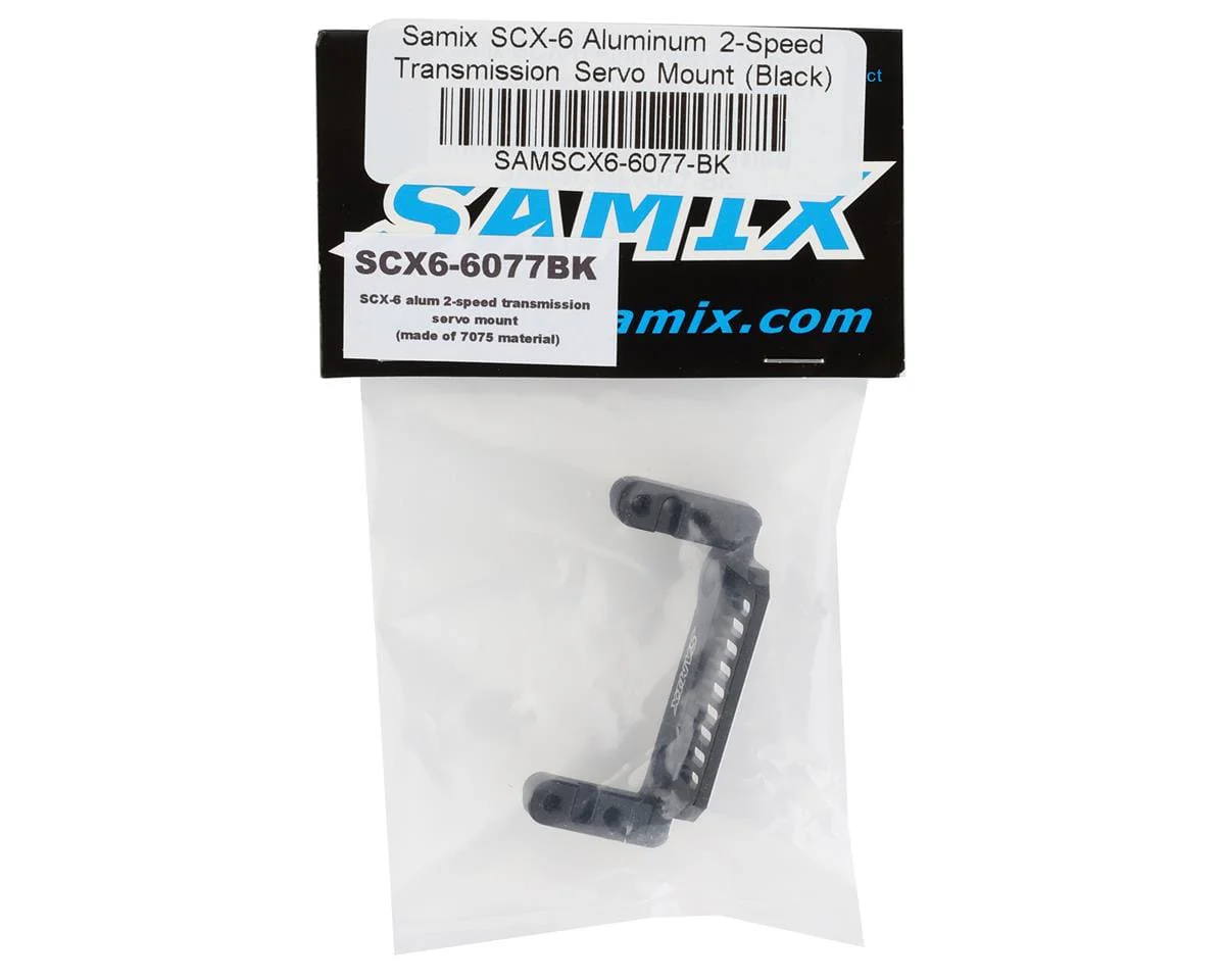 Samix SCX-6 Aluminum 2-Speed Transmission Servo Mount (Black)**