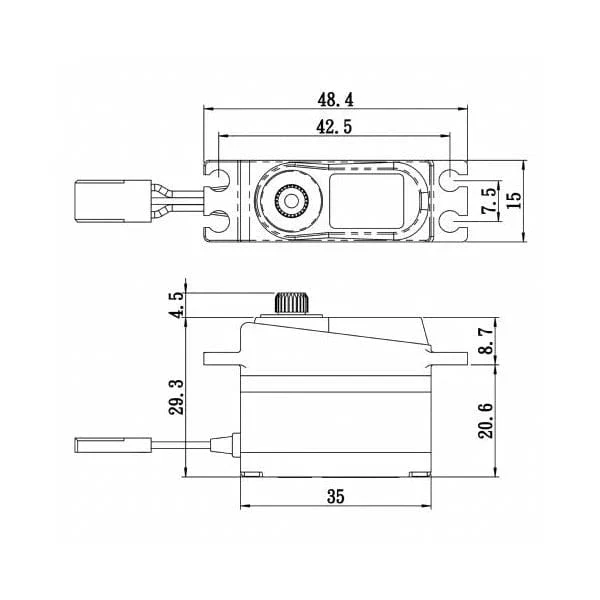 Savox SV1250MG Plus 0.09S 8kg 29.6g Metal Gear Mini HV Servo - Image 2