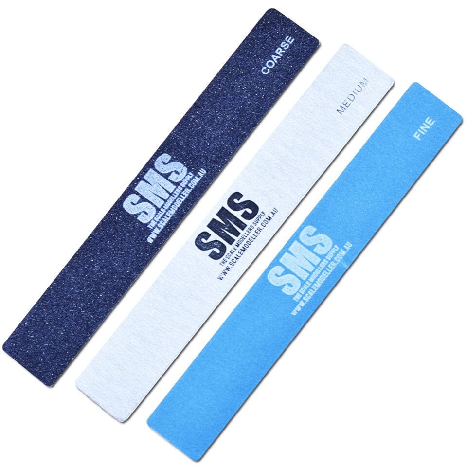 Scale Modellers Supply SND04 Sanding Sticks - Mixed Grits (3pcs)
