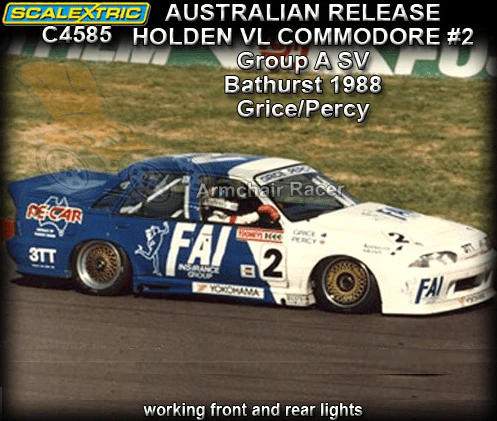 Scalextric Holden VL Commodore Group A
SV - 1988 Bathurst - Allan Grice/Win Percy Slot Car [C4585F] - Image 4