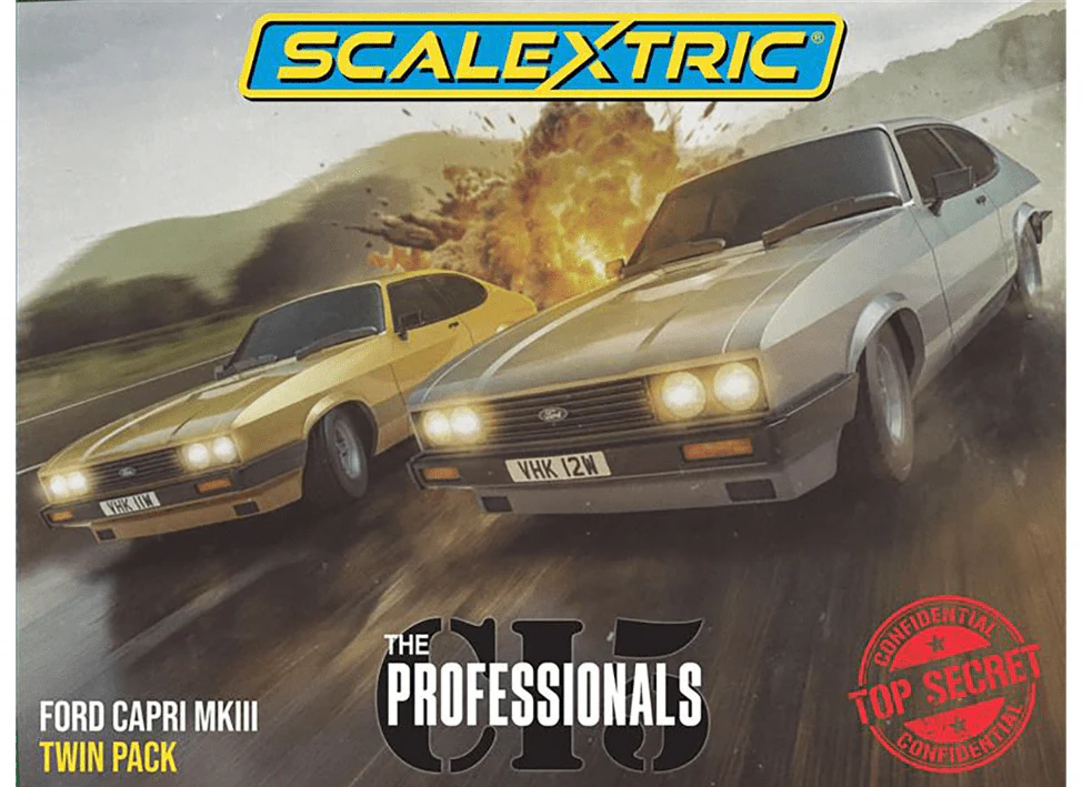 Scalextric The Professionals - Ford Capri Twin Pack Slot Cars [C4642]