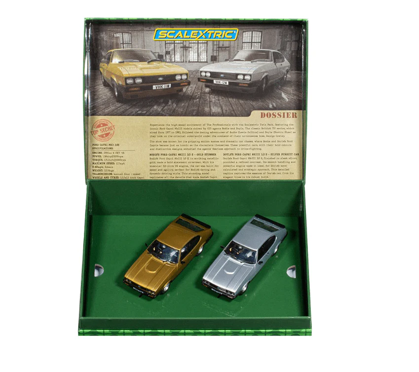 Scalextric The Professionals - Ford Capri Twin Pack Slot Cars [C4642] - Image 2