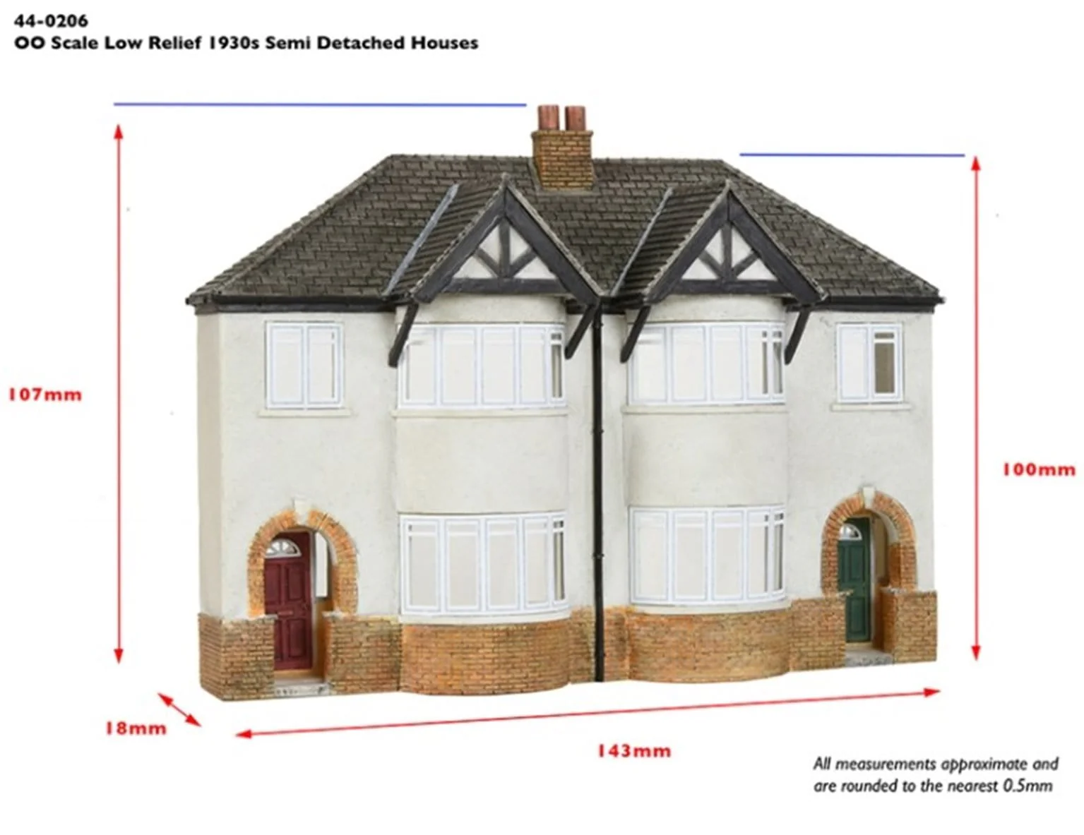 Scenecraft 44-0206 OO Low Relief 1930s Semi Detached Houses - Image 4