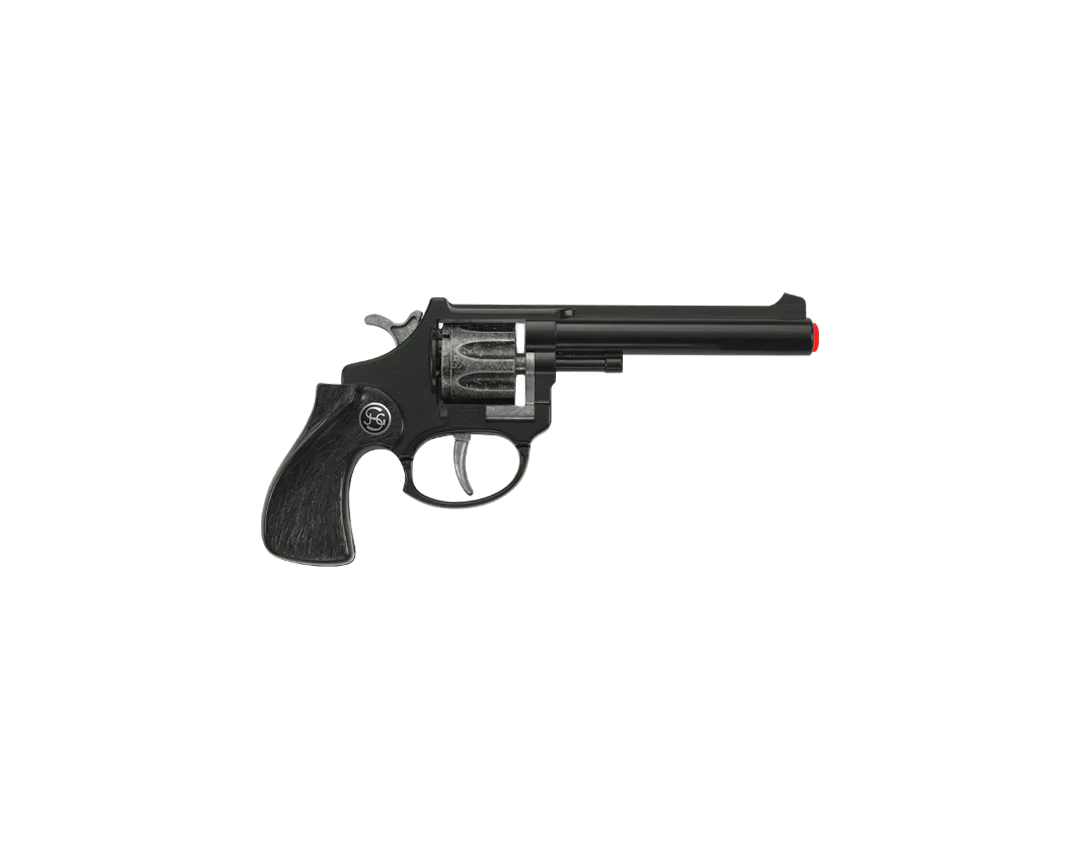 Schroedel Colt Police Revolver Black - 8 Shot Diecast Cap Gun