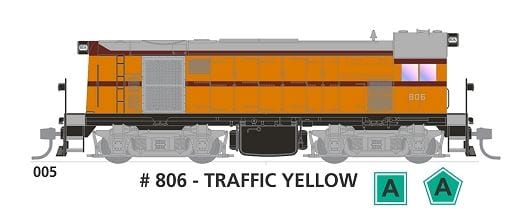 SDS Models HO 800 Class 806 Traffic Yellow