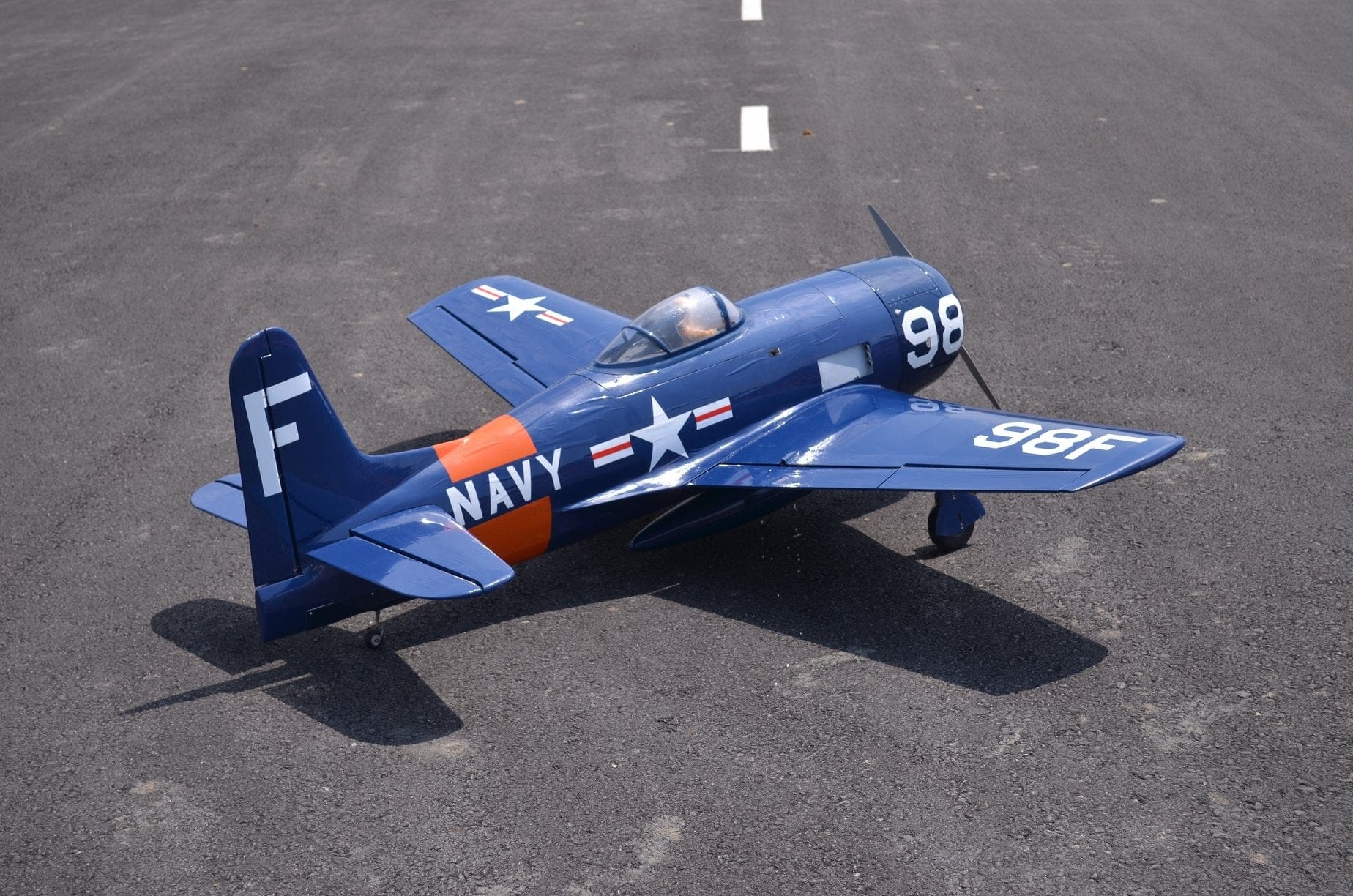 Seagull Models Gumman F8F2 Bearcat RC Plane Navy Blue 33cc ARF - Image 4