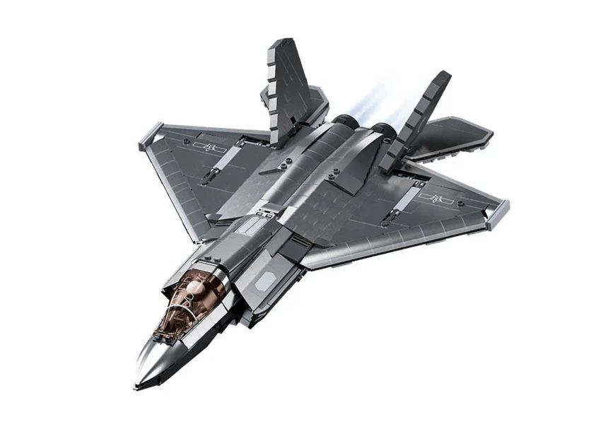 Sluban 1186 J35 Stealth Aircraft - Metal Coating - 838pc Kit - Image 2